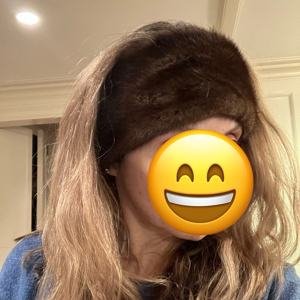 Real Brown Mink Fur Headband - Picture 2 of 3